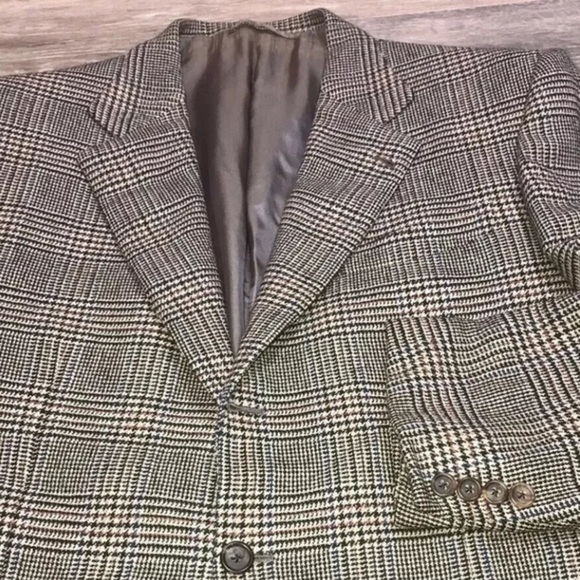 ISAIA 100% Wool Tweed Prince of Wales Sport Coat - 42R - Picture 2 of 8